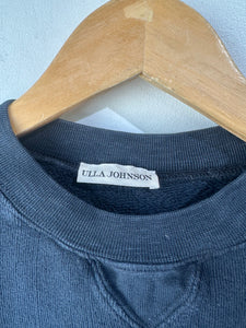 Ulla Johnson Black Puff Sleeve Sweatshirt