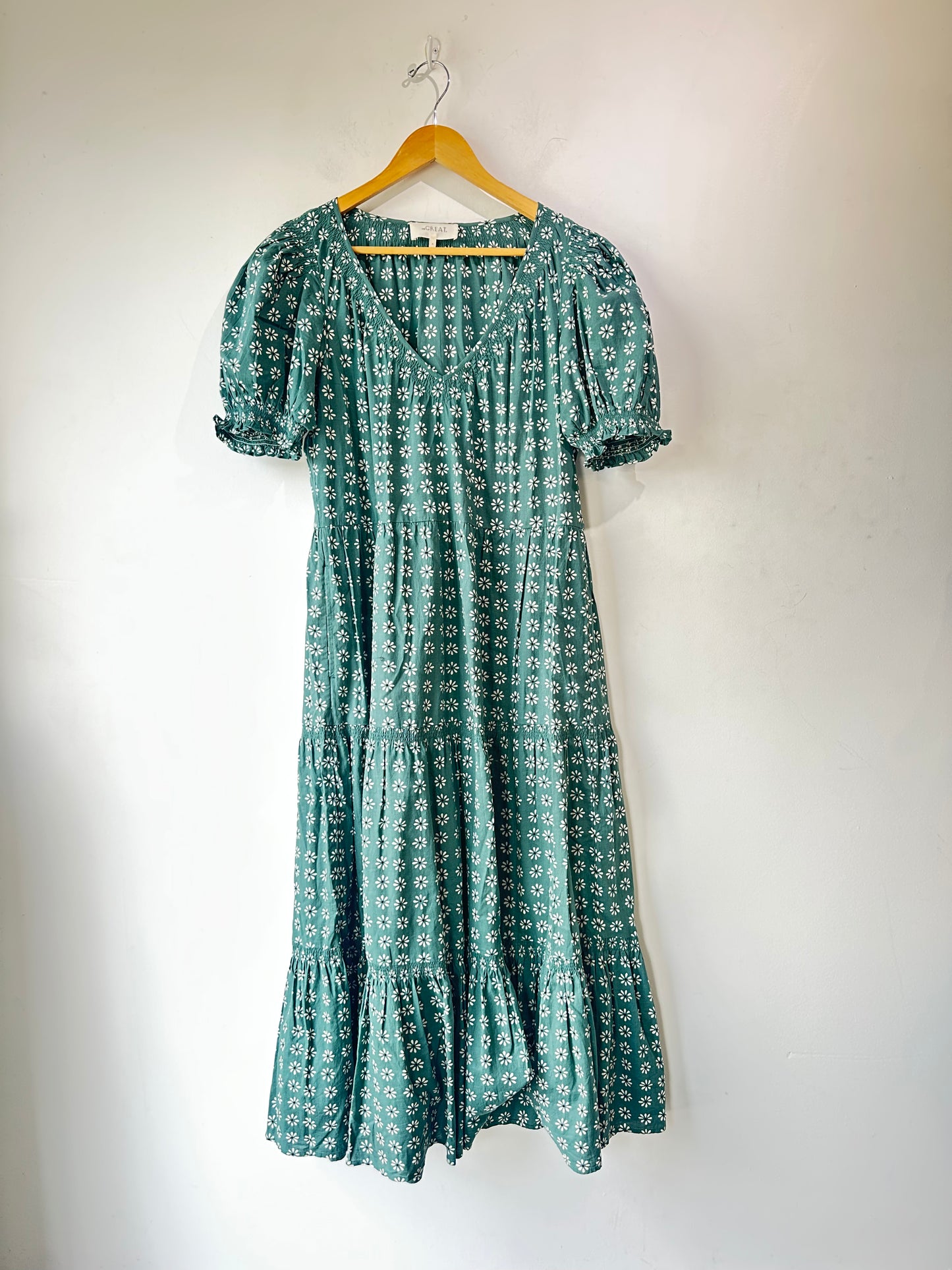 The Great Green Floral Maxi Dress
