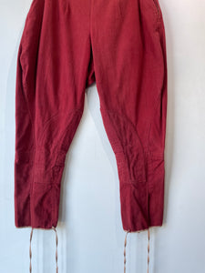 Antique Red Cotton Riding Jodhpur Pants