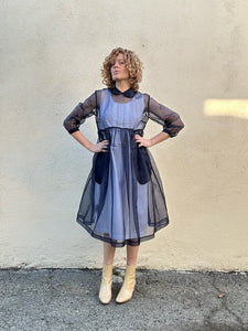 Comme des Garçons Navy Tulle Double Dress