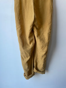 Hartford Mustard Yellow Linen Overalls