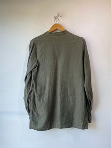 Kristinit Army Green  Linen Blouse