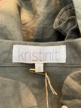 Kristinit Army Green  Linen Blouse