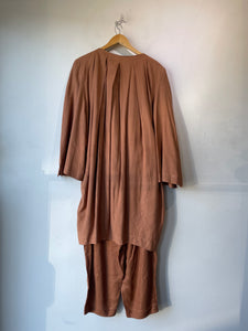 Vintage Claude Montana Brown Linen 2-Piece Set