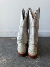 Vintage Los Altos White Crocodile Long Toe Boots