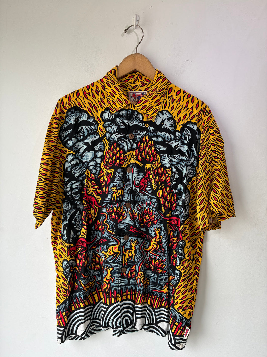 Mambo Red and Yellow Kangaroo Print Shirt