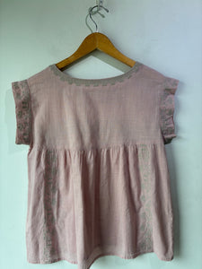 Matta Pink Embroidered Indian Cotton Top