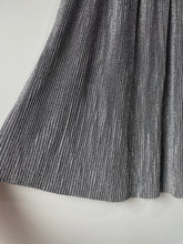 Vintage Phil Rose of CA Silver Metallic Pleated Skirt