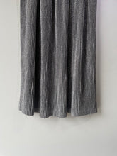 Vintage Phil Rose of CA Silver Metallic Pleated Skirt