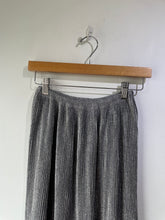 Vintage Phil Rose of CA Silver Metallic Pleated Skirt