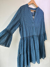 Pietsie Blue Calico Tiered Ruffle Dress