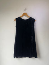 Vintage Junior Gaultier Blue Velvet Silver Chain Dress