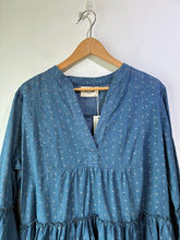 Pietsie Blue Calico Tiered Ruffle Dress