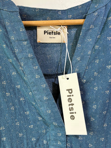 Pietsie Blue Calico Tiered Ruffle Dress