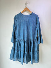 Pietsie Blue Calico Tiered Ruffle Dress