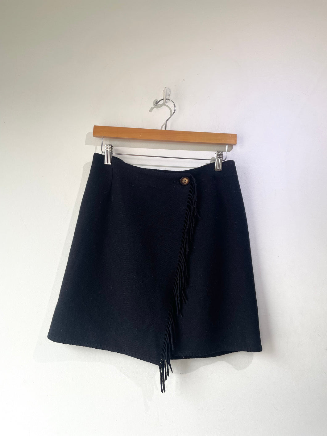 Vintage Ralph Lauren Country Black Blanket Mini Skirt