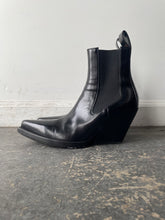 Bottega Veneta Black Calfskin Western Ankle Boots