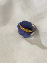 Janusz Szkutnik Calla Lily Sterling Silver Titanium and Gold Ring