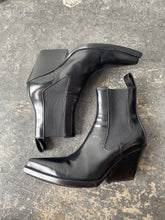 Bottega Veneta Black Calfskin Western Ankle Boots