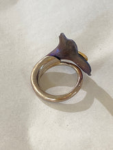 Janusz Szkutnik Calla Lily Sterling Silver Titanium and Gold Ring