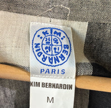 Kim Bernardin Black, White and Tan Check Linen Duster