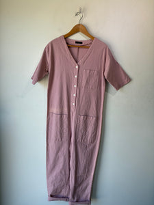 Via Pink Cotton Jumpsuit