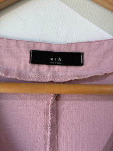 Via Pink Cotton Jumpsuit