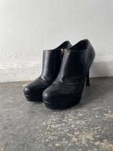 YSL Black Heeled Short Booties