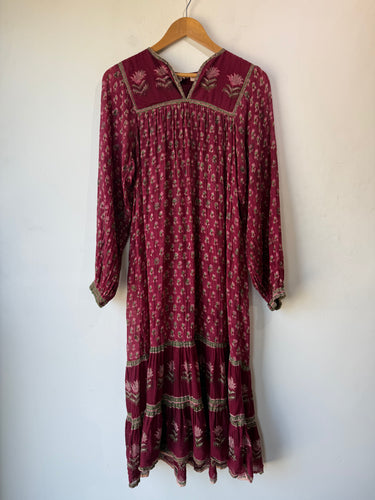 Starina Purple Indian Block Print Dress