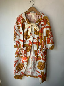 Vintage Marni Orange Print Linen Jacket