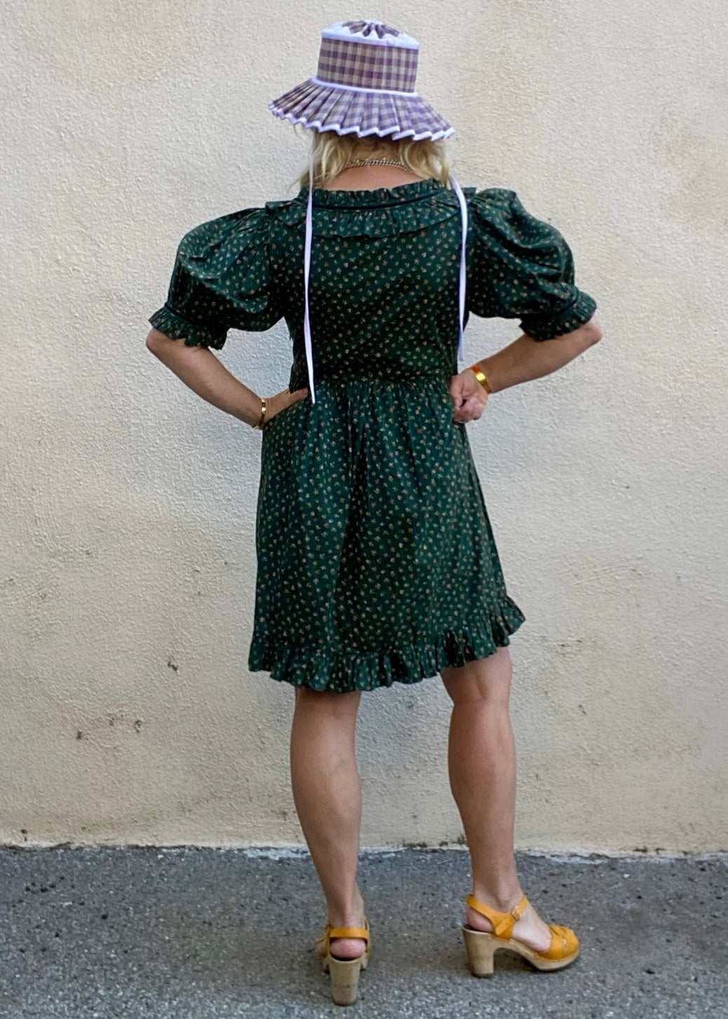 doen polka dot mini dress Women Doen Silk Blend Polka Dot Short Sleeve Midi Dress