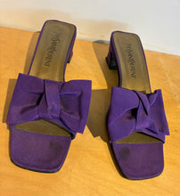 Yves Saint Laurent Purple Bow Mules