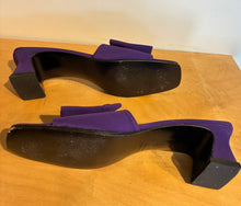Yves Saint Laurent Purple Bow Mules
