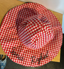 Sonia Rykiel Red and White Gingham Hat