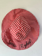 Sonia Rykiel Red and White Gingham Hat