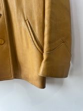 Vintage Western Yellow Leather Belted Blazer