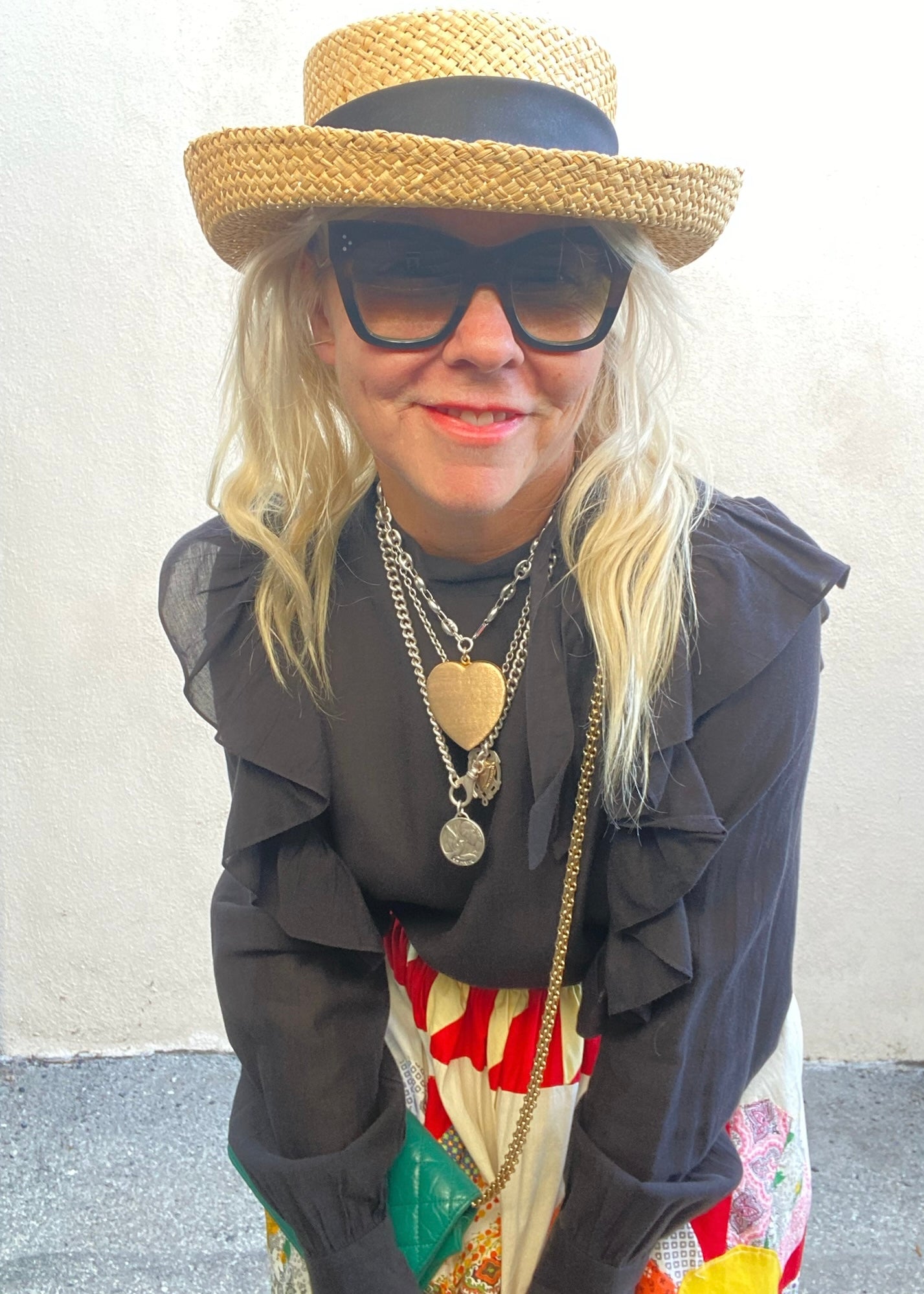 Vintage THE LIMITED Straw Hat with Black Bow - The Curatorial Dept.