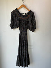Doen Black Calico Floral Isadore Dress