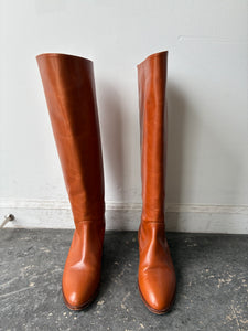 Doen Brown Leather Riding Boots