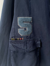 Vintage Navy Jacket with Army Patches