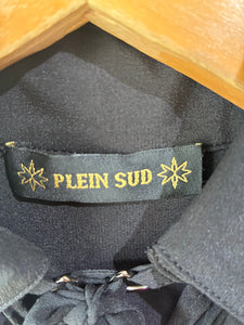 Plein Sud Black Silk Sleeveless Top