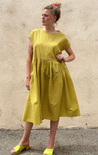 Apuntob Yellow Grid Dress