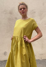 Apuntob Yellow Grid Dress
