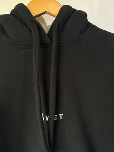 Áwet Black Cotton Hoodie Sweatshirt