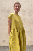 Apuntob Yellow Grid Dress
