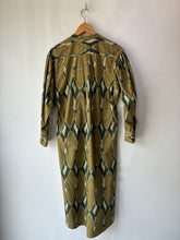 V.DE. Vinster Green Snake Print Shirt Dress