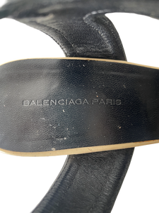 Balenciaga Black and Tan Heels 40