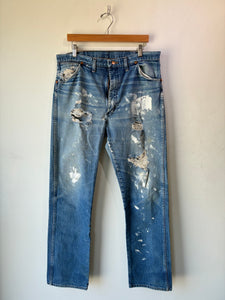 Wrangler Distressed and Paint Splattered Jeans