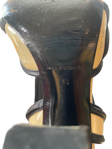 Balenciaga Black and Tan Heels 40