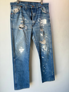 Wrangler Distressed and Paint Splattered Jeans